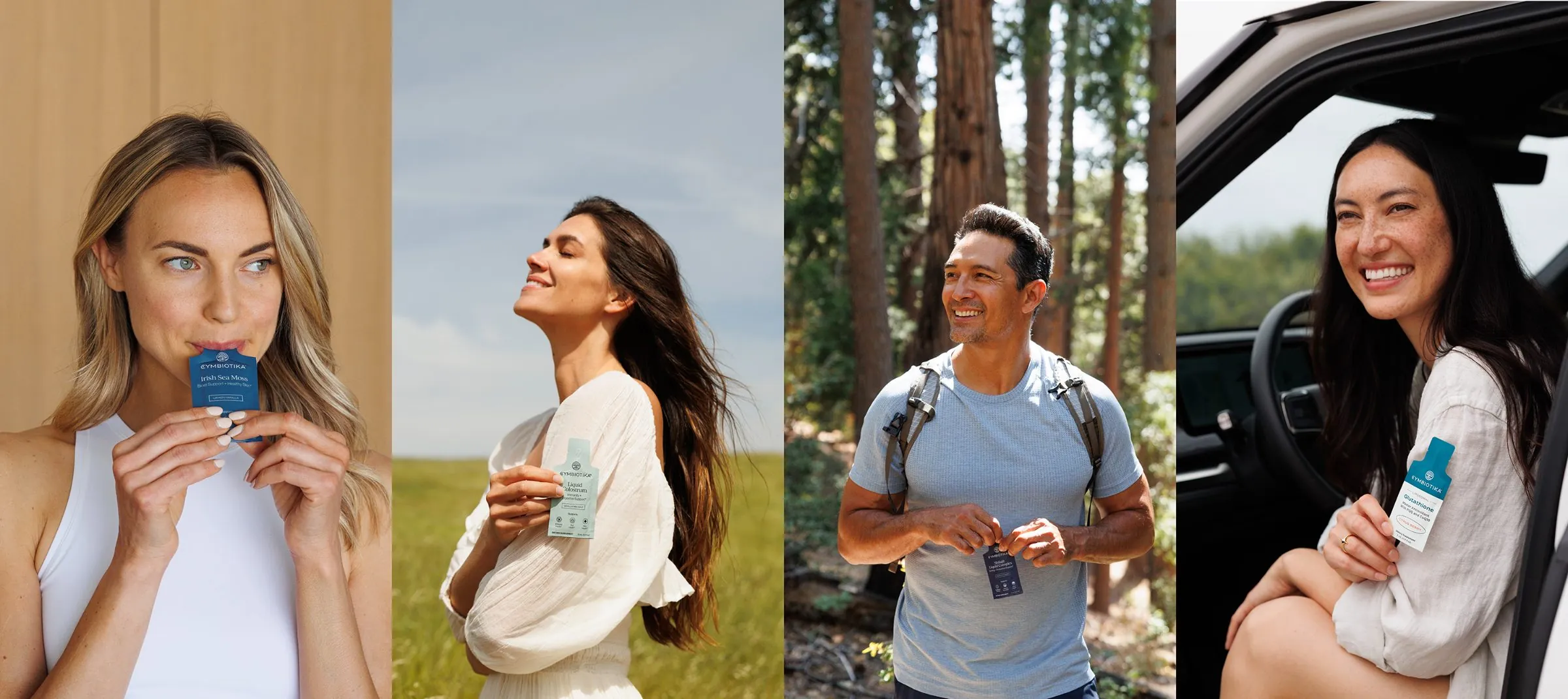 Cymbiotika campaign photography: Irish Sea Moss, Liquid Colostrum, Shilajit and Summer Sweepstakes