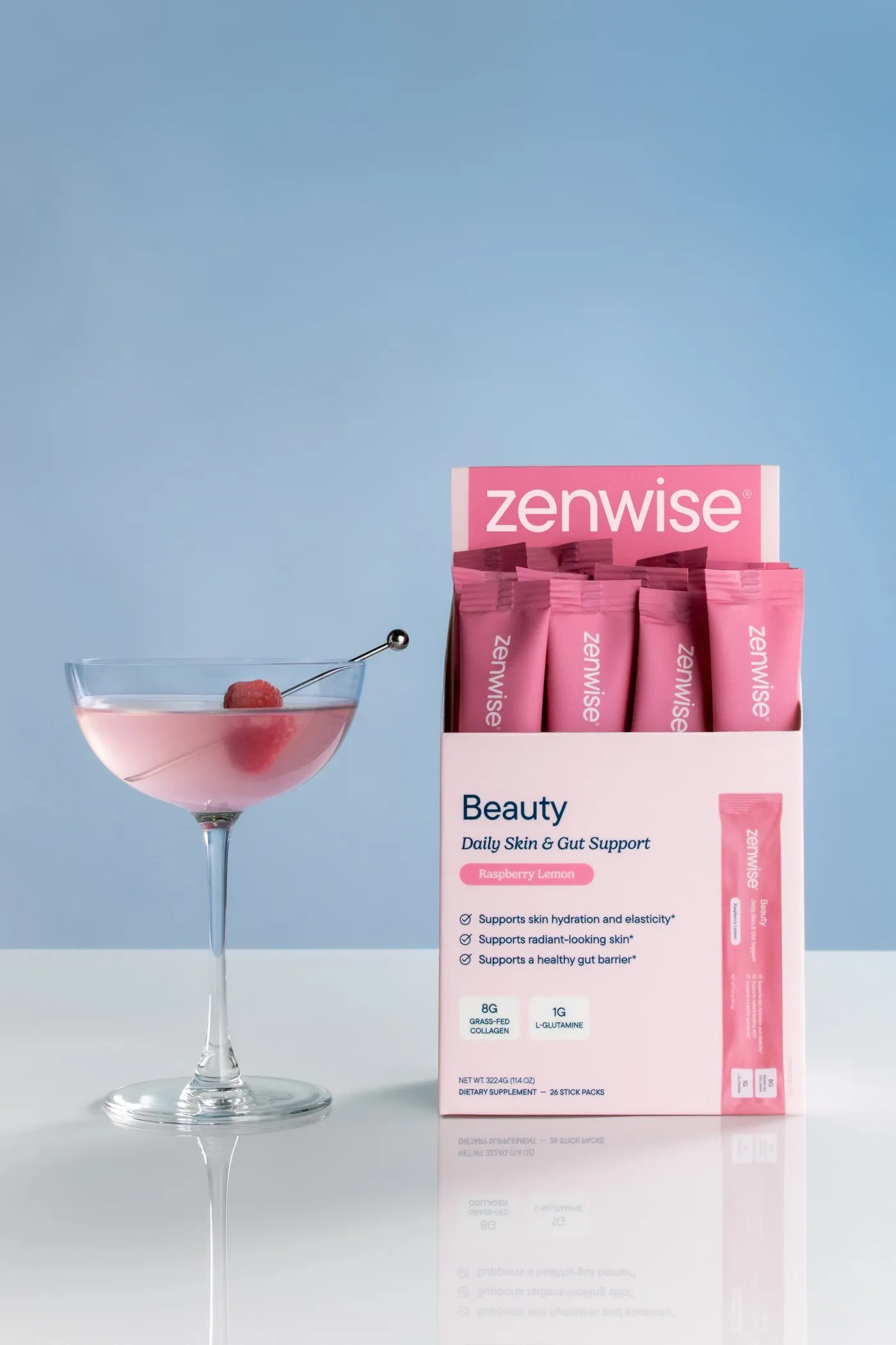 Beauty box with a coupe glass